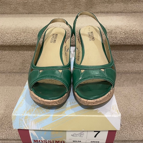Mossimo Green Cork Wedge Sandal - Picture 2 of 3